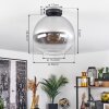 Koyoto  Ceiling Light glass 30 cm clear, Smoke-coloured, 1-light source