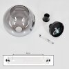 Koyoto  Ceiling Light glass 30 cm clear, Smoke-coloured, 1-light source