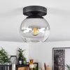 Koyoto  Pendant Light glass 15 cm chrome, clear, Smoke-coloured, 1-light source