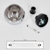 Koyoto  Pendant Light glass 15 cm chrome, clear, Smoke-coloured, 1-light source