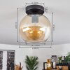 Koyoto  Ceiling Light glass 20 cm Amber, 1-light source