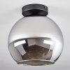 Koyoto  Ceiling Light glass 25 cm chrome, Smoke-coloured, 1-light source