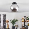 Koyoto  Ceiling Light glass 25 cm chrome, Smoke-coloured, 1-light source