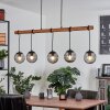 Afurada Pendant Light Ecru, black, 5-light sources