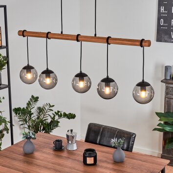 Afurada Pendant Light Ecru, black, 5-light sources