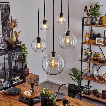 Koyoto  Pendant Light glass 15 cm, 20 cm, 25 cm, 30cm clear, 5-light sources