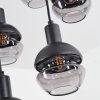 Ventosa Pendant Light Smoke-coloured, black, 5-light sources