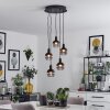 Ventosa Pendant Light Smoke-coloured, black, 5-light sources