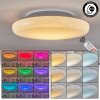 iDual Chloe Ceiling Light LED silver, white, 1-light source, Remote control, Colour changer