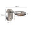 Steinhauer Turound Wall Light LED brushed steel, 1-light source