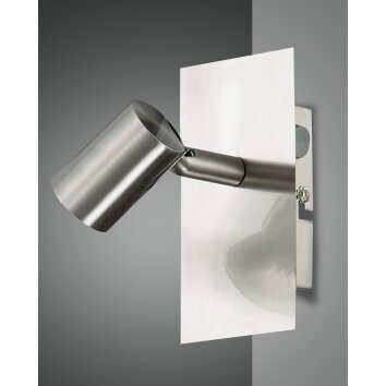 Fabas Luce Tucson Wall Light matt nickel, 1-light source