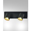 Fabas Luce Modo Wall Light black, 2-light sources