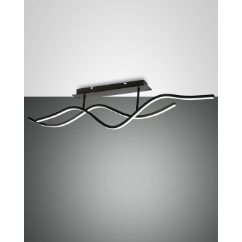 Fabas Luce Sinuo Ceiling Light LED black, 2-light sources