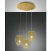 Fabas Luce Camp Pendant Light gold, 3-light sources
