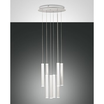 Fabas Luce Prado Pendant Light LED white, 8-light sources