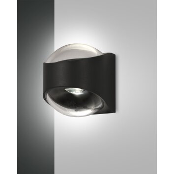 Fabas Luce Remy Wall Light LED black, 1-light source