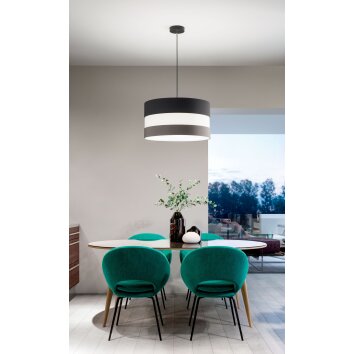 Fabas Luce Arona Pendant Light black, 3-light sources