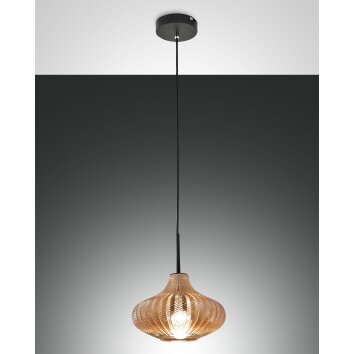 Fabas Luce Budelli Pendant Light black, 1-light source