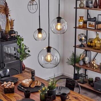 Koyoto  Pendant Light glass 15 cm, 20 cm, 25 cm clear, 3-light sources