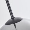Koyoto  Pendant Light glass 15 cm, 20 cm, 25 cm chrome, Smoke-coloured, 3-light sources