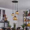Koyoto  Pendant Light glass 15 cm, 20 cm, 25 cm Amber, 3-light sources
