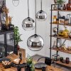 Koyoto  Pendant Light glass 20 cm, 25 cm, 30cm chrome, clear, Smoke-coloured, 3-light sources