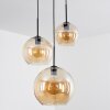 Koyoto  Pendant Light glass 20 cm, 25 cm, 30cm Amber, 3-light sources