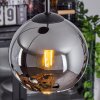 Koyoto  Pendant Light glass 15 cm chrome, Smoke-coloured, 3-light sources