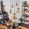 Koyoto  Pendant Light glass 15 cm, 20 cm, 25 cm, 30cm Amber, 5-light sources