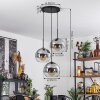 Koyoto  Pendant Light glass 25 cm clear, Smoke-coloured, 3-light sources