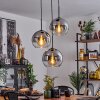Koyoto  Pendant Light glass 25 cm clear, Smoke-coloured, 3-light sources