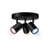 Philips WiZ IMAGEO Ceiling Light LED black, 3-light sources, Colour changer