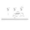 Philips Hue Perifo Wall Light Base set LED white, 3-light sources, Colour changer