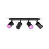 Philips Hue Fugato Ceiling Light LED black, 4-light sources, Colour changer