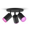Philips Hue Fugato Ceiling Light LED black, 3-light sources, Colour changer