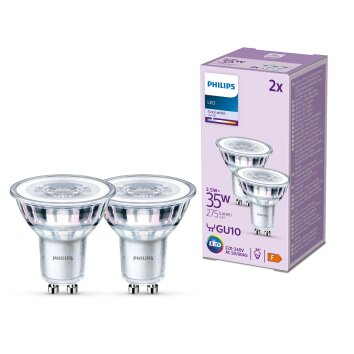 Philips Classic Set of 2 LED GU10 3.5 Watt 4000 Kelvin 275 Lumen