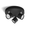 Philips Star Ceiling Light LED black, 3-light sources