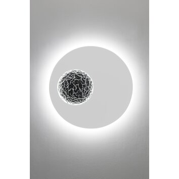 Holländer LUNA Wall Light LED silver, white, 2-light sources