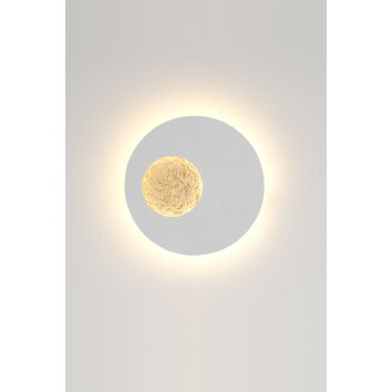 Holländer LUNA Wall Light LED gold, white, 2-light sources