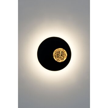 Holländer LUNA Wall Light LED brown, gold, black, 2-light sources
