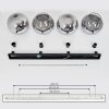 Koyoto  Ceiling Light glass 30 cm clear, Smoke-coloured, 4-light sources