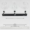 Koyoto  Ceiling Light glass 25 cm clear, 3-light sources