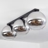 Koyoto  Ceiling Light glass 30 cm chrome, clear, Smoke-coloured, 3-light sources