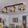 Koyoto  Ceiling Light glass 30 cm chrome, clear, Smoke-coloured, 3-light sources