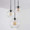 Koyoto  Pendant Light glass 20 cm, 25 cm, 30cm clear, 3-light sources