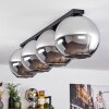 Koyoto  Ceiling Light glass 30 cm chrome, Smoke-coloured, 4-light sources
