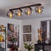Koyoto  Ceiling Light glass 25 cm chrome, clear, Smoke-coloured, 4-light sources
