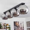 Koyoto  Ceiling Light glass 25 cm chrome, Smoke-coloured, 4-light sources
