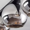 Koyoto  Ceiling Light glass 25 cm chrome, Smoke-coloured, 4-light sources