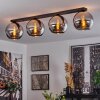 Koyoto  Ceiling Light glass 25 cm chrome, Smoke-coloured, 4-light sources